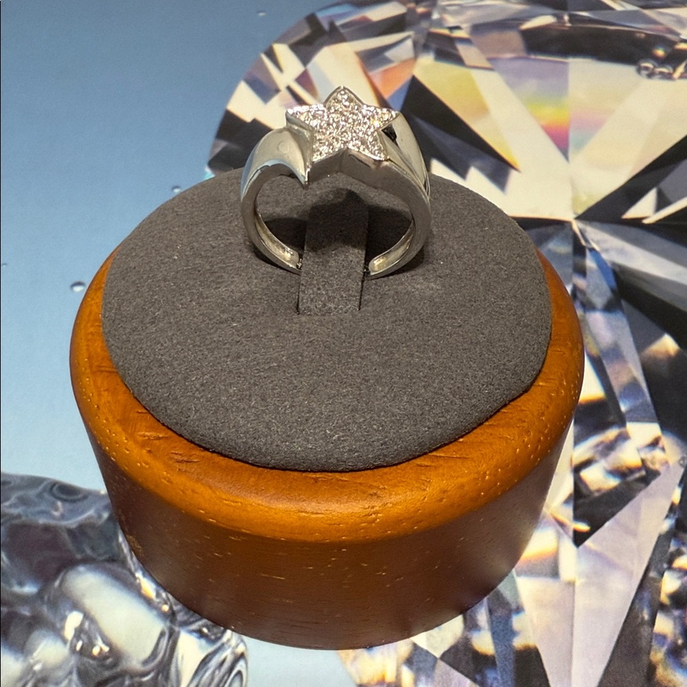 Star diamond ring 18k gold - Picture 3 of 13